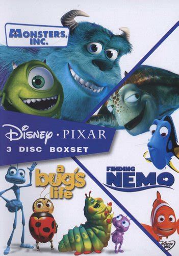 Disney Pixar 3 Disc Boxset Finding Nemo Monsters Inc A Bug S Life Hot