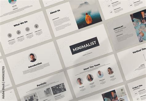 Minimalist Presentation Layout Stock Template Adobe Stock