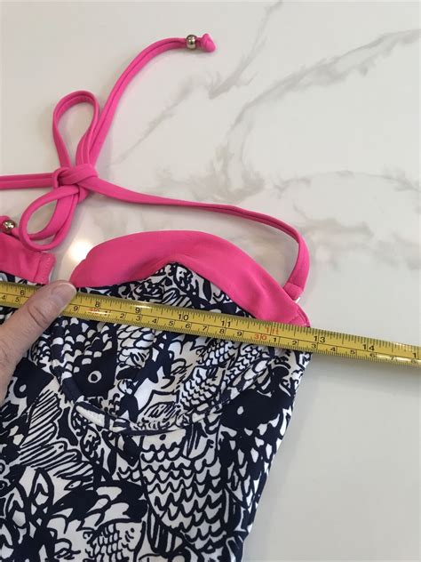 Lilly Pulitzer Bathingsuit One Piece Halter Top Navy Gem