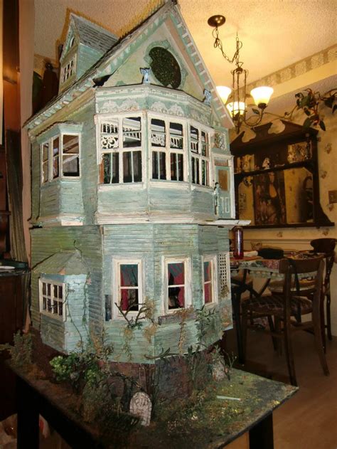 Vintage Halloween Ooak Artist Dollhouse Miniature Victorian Haunted