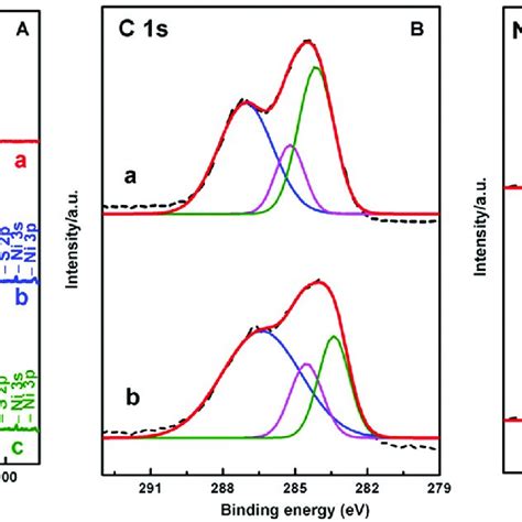 A XPS Survey Spectra Of A Ppy And B B NiS Ppy C B NiS