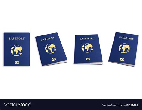 Realistic 3d Passport International Passport Vector Image