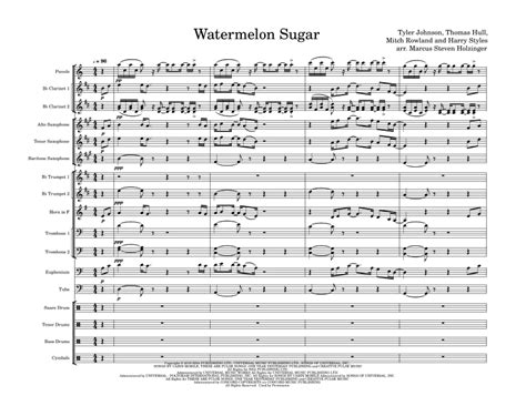 Watermelon Sugar Arr Marcus Steven Holzinger Sheet Music Harry