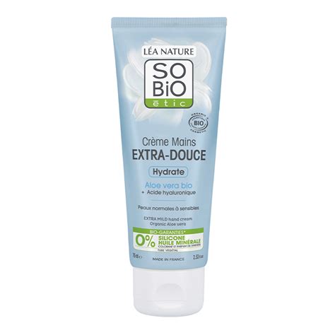 Extra Mild Hand Cream Organic Aloe Vera So Bio Tic