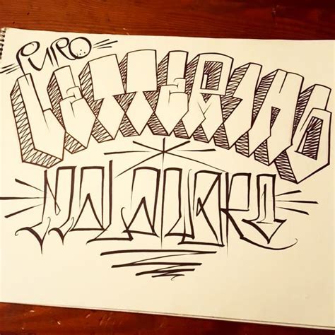 Image may contain: drawing Graffiti Lettering Alphabet, Chicano ...