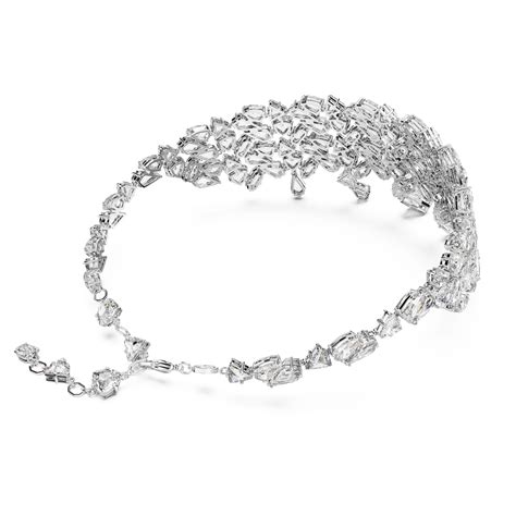 Mesmera Choker Mixed Cuts White Rhodium Plated Swarovski