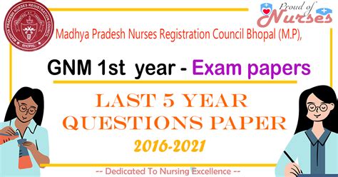 GNM Nursing 1st Year Question Papers For MPNRC