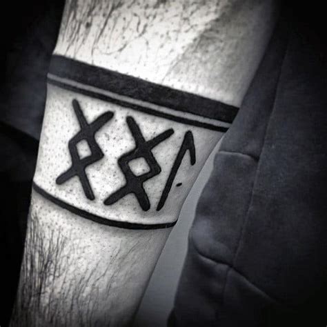 80 Rune Tattoos For Men - Germanic Lettering Design Ideas