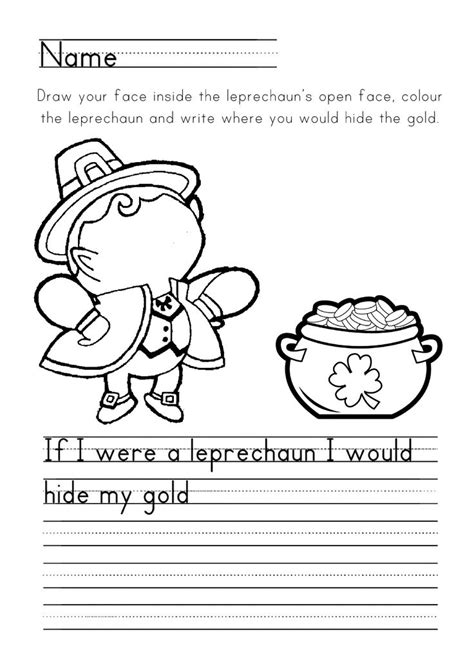 Leprechaun Worksheet Homeschool Learning Leprechaun Draw Your