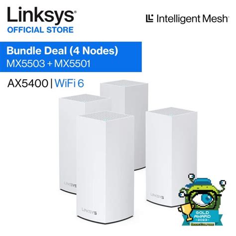 Bundle Deal 4 Nodes Linksys Atlas Pro 6 AX5400 Dual Band Mesh WiFi