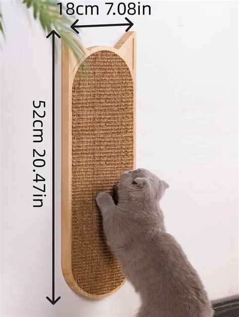 Wooden Cat Scratching Post Wall Mounted Cat Ear Shape Cat Temu