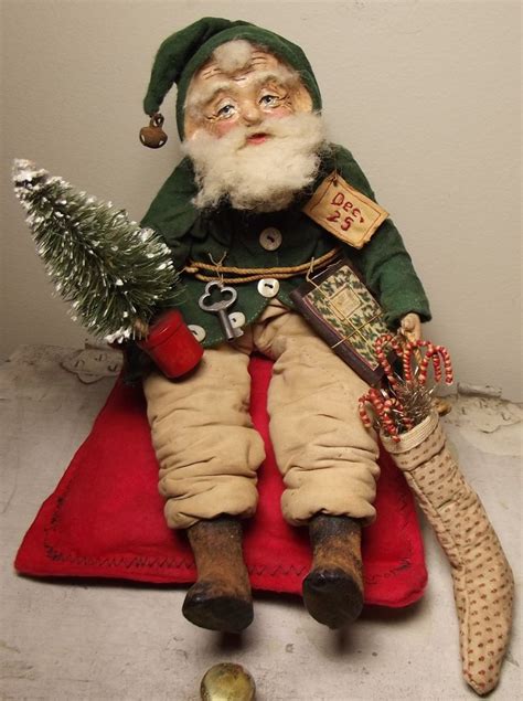 Handmade Sitting Santa Claus By Kim Sweet