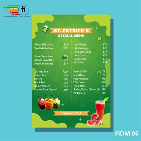 Jual Jasa Desain Daftar Menu Makanan Minuman Custom Edit Menu Cafe