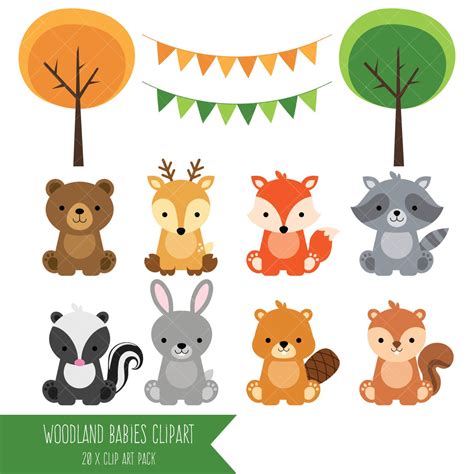 Woodland Clipart Woodland Animals Clipart Forest Animals | Images and ...