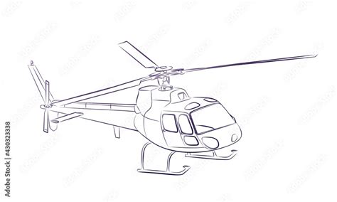 sketch   big helicopter stock illustration adobe stock