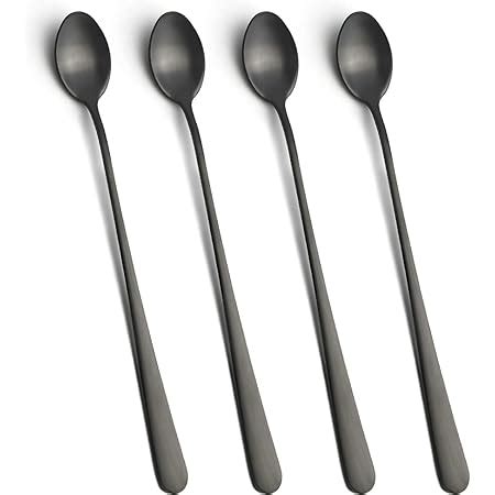 Amazon Long Handle Spoons 9 Inch Black Iced Tea Spoons Coffee