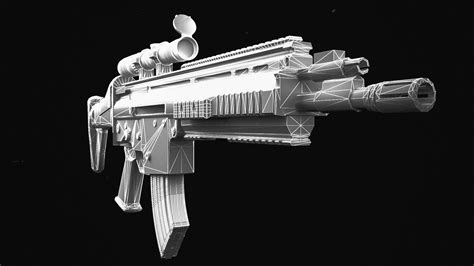 Artstation Msbs Weapon Model Vr Ar Low Poly 3d Model