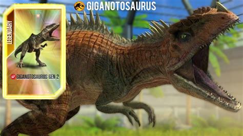 Max Giganotosaurus Unlocked Jurassic World The Game Giganotosaurus