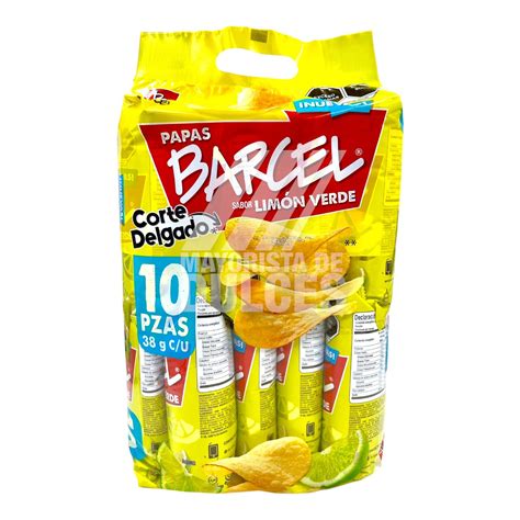 Barcel Papas LimÓn Verde Bolsa Con 10 Piezas Cartón Con 4 Bolsas 4