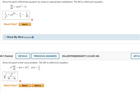 Solved Solve The Given Differential Equation By Using An Chegg