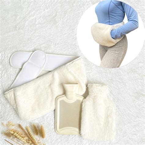 Luxury Hot Water Bottle With Adjustable Waist Belt In Comfort White Piece Set Etsy Uk