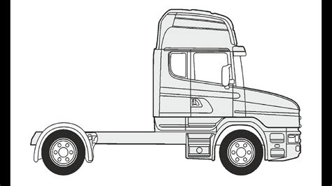 How To Draw A Scania Baureihe 4ct 19 Как нарисовать Scania Baureihe