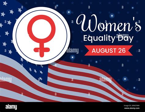 Womens Equality Day In United States Vector Illustration On August 26