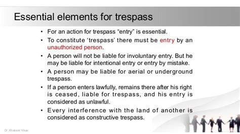 Tort Trespass