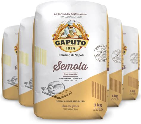 Farine Caputo Semola Grain Dur Rebroyé 5 Kilos Pack 5 X 1 Kg