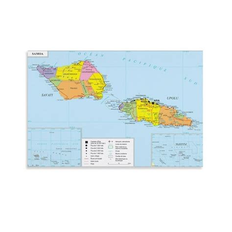 samoa map posters home decor poster wall art hanging picture print