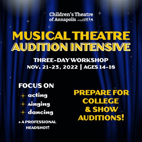 Musical Theatre Audition Intensive Workshop | Children's Theatre of ...