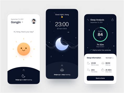 Sleep Tracker App by Adi Bivaga on Dribbble