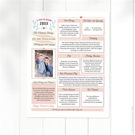 Valentines Day Newsletter Template For Print Valentine Year In