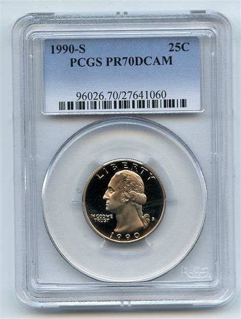 Lot Detail 1990 S 25c Washington Quarter Proof Pcgs Pr70dcam