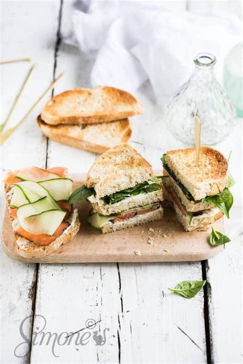 Smoked salmon club sandwich recipe - Simone's Kitchen