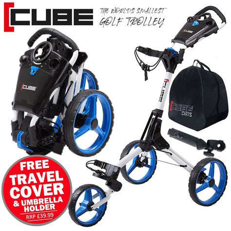 Skymax Cube 2024 Golf Trolley One Click 3 Wheeled Trolley Free £3999 T Pack Ebay