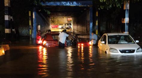 Bengaluru Rains Roads Flooded Vehicles Damaged Imd Issues Yellow