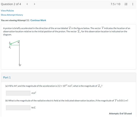 Solved A Proton Is Briefly Accelerated In The Direction Of Chegg