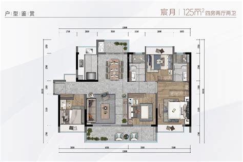 东莞莞民投·和昌莞月湾4室2厅2卫户型图 东莞楼盘网