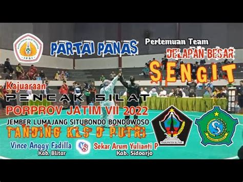 Kejuaraan Porprov VII Jatim Pencak Silat 2022 Tanding Kls B Putri