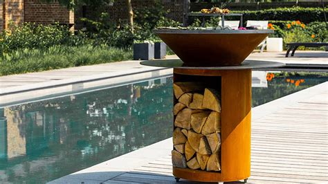 Multifunctional Outdoor Metal Garden Corten Steel Fire Pit Bbq Grill