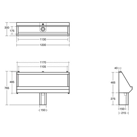 (HBN 00-10) Kinloch Trough Urinal Central Outlet | Trough or Slab ...