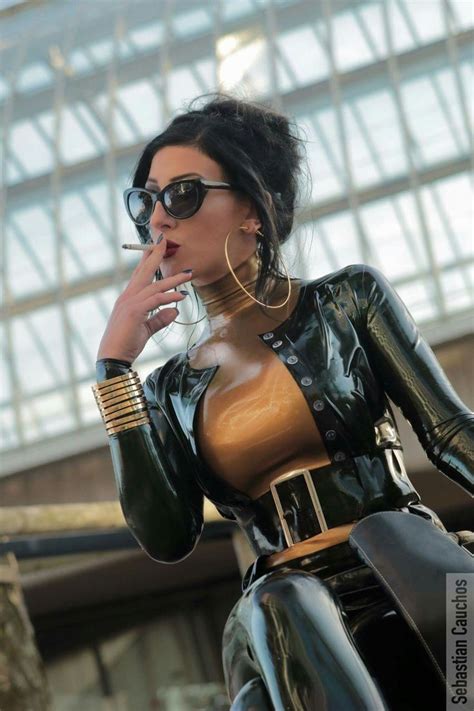 Pin By Lederjana On Lack Latex Lady Girl Smoking Women