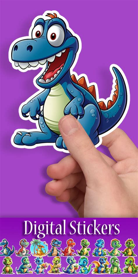 Dinosaur Stickers - 40 Cute Stickers for Boys and Some Girls