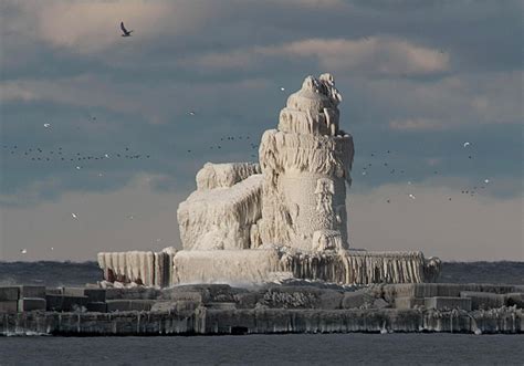 Handout Shows The Ice Covered Cleveland Photograph By Ho New Fine Art