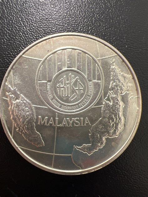 MALAYSIA 1976 Rm25 Ulang Tahun Ke 25 KWSP Duit Syiling Perak Old