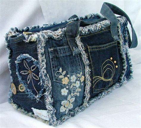 Pin By Almarié Kruger Conradie On Handsakke Denim Bag Patterns Recycled Jeans Bag Jean Purses