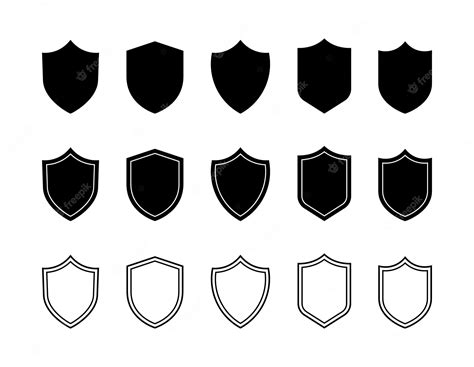 Military Badge Shapes Clipart