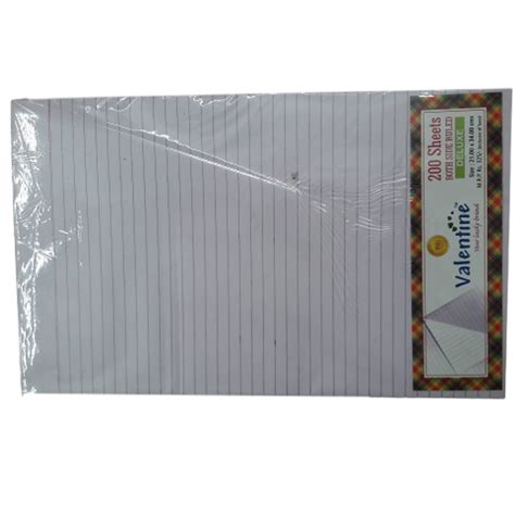 Valentine White Foolscap Ruled Paper, GSM: 150, Size: 21x34cm at Rs 250 ...