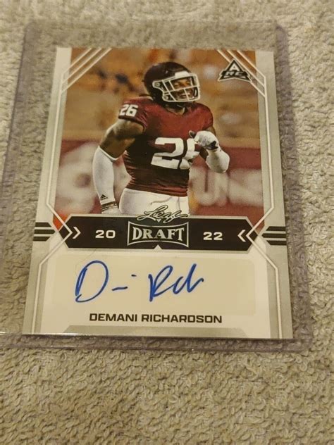 Demani Richardson Leaf Draft Auto Autograph Rookie Rc Texas A M N